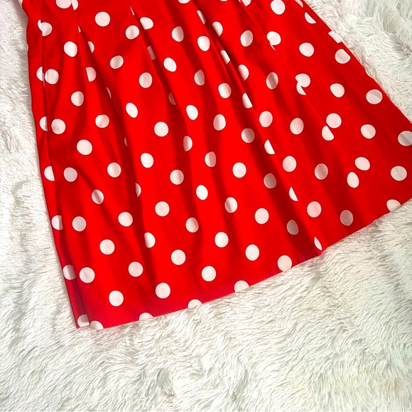 AGB Orange and White Polka Dot Dress - Picture 3 of 7